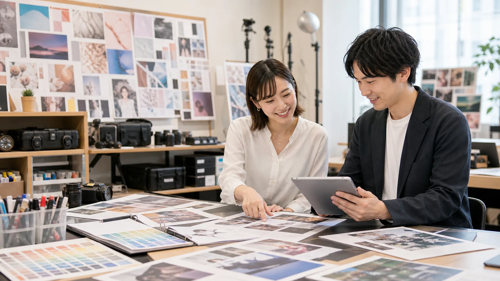 バナー・動画・企画資料の自動整理AIのイメージ