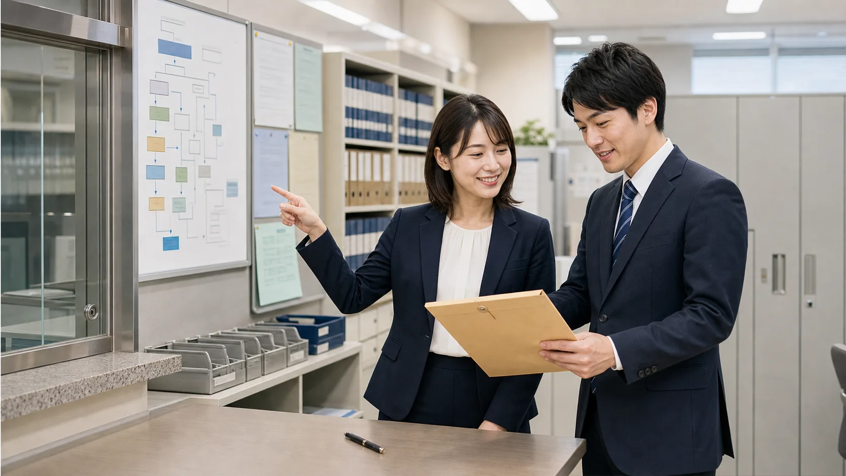 行政文書・会議資料の自動整理AIのイメージ