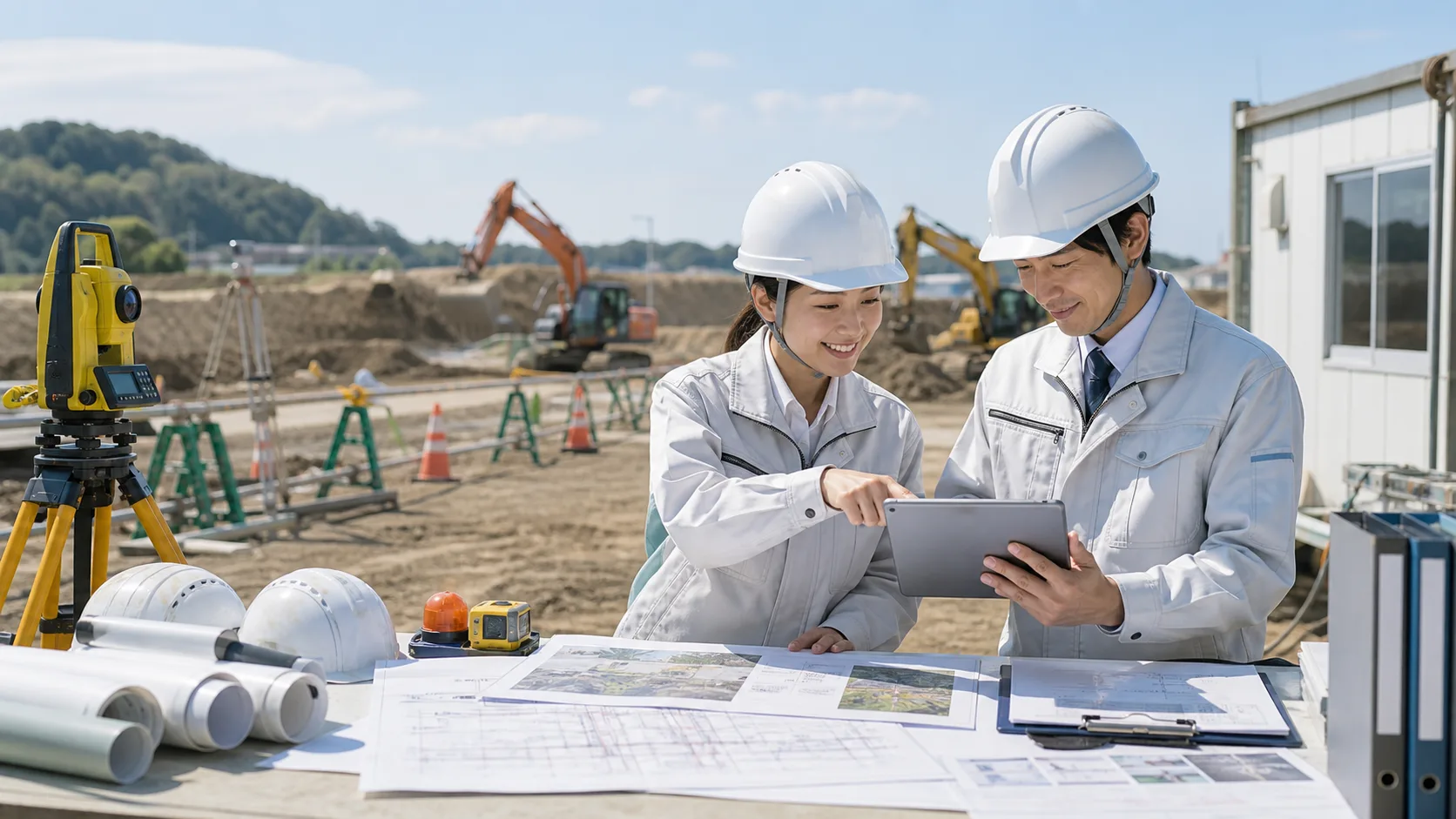 工事写真・測量資料の自動整理AIのイメージ