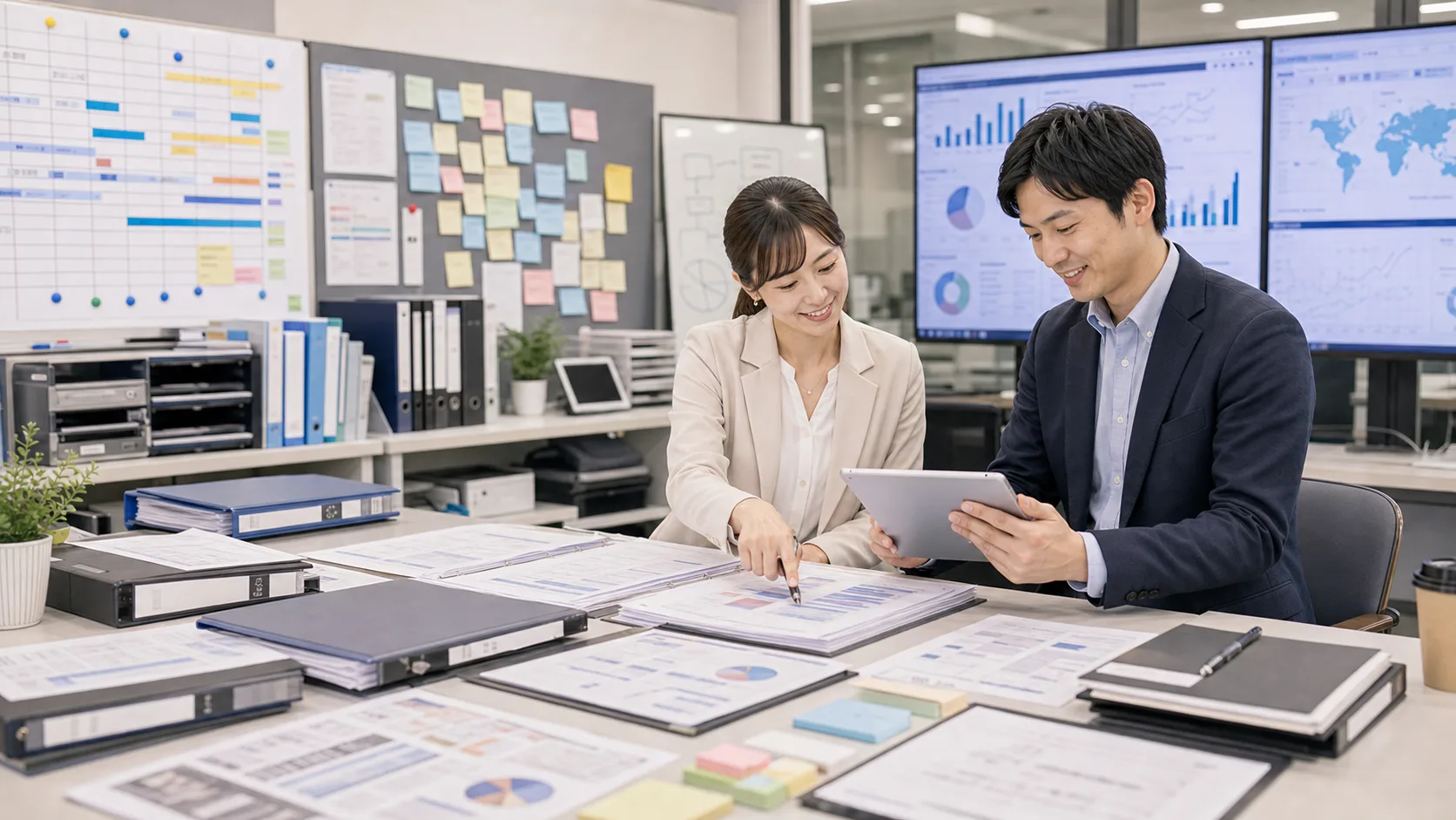 会議資料・事業計画書の自動整理AIのイメージ