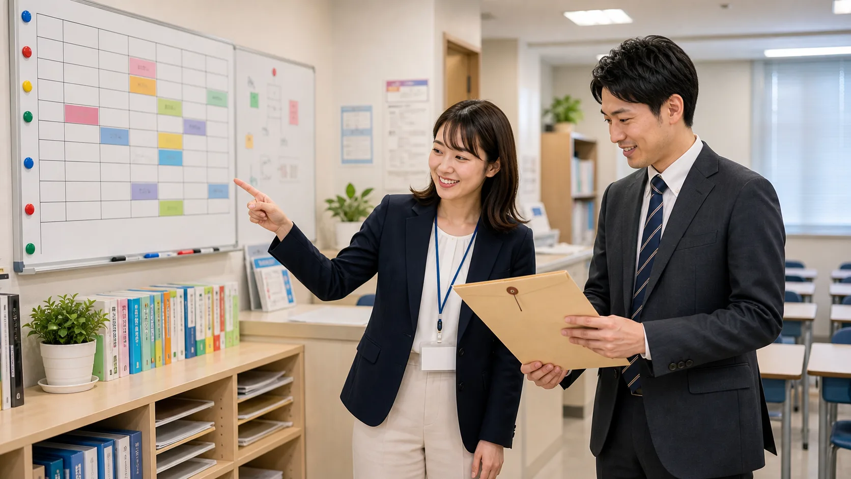 申込書・教材・面談資料の自動整理AIのイメージ