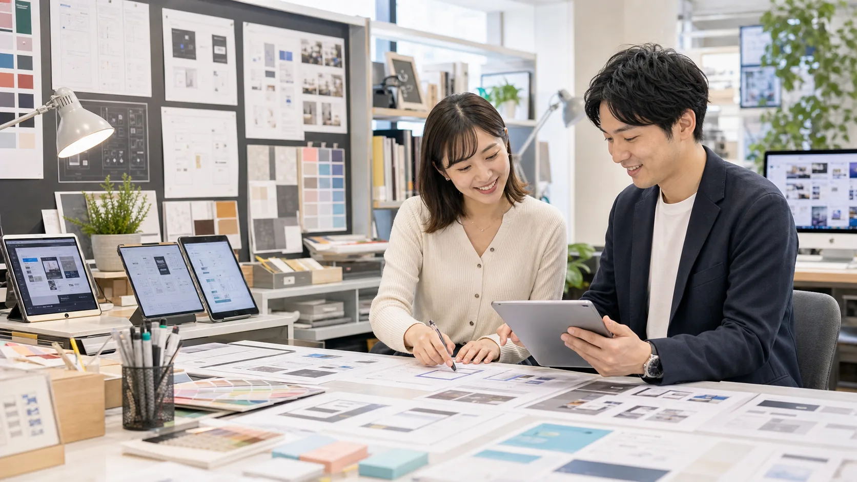 デザイン案・確認資料の自動整理AIのイメージ