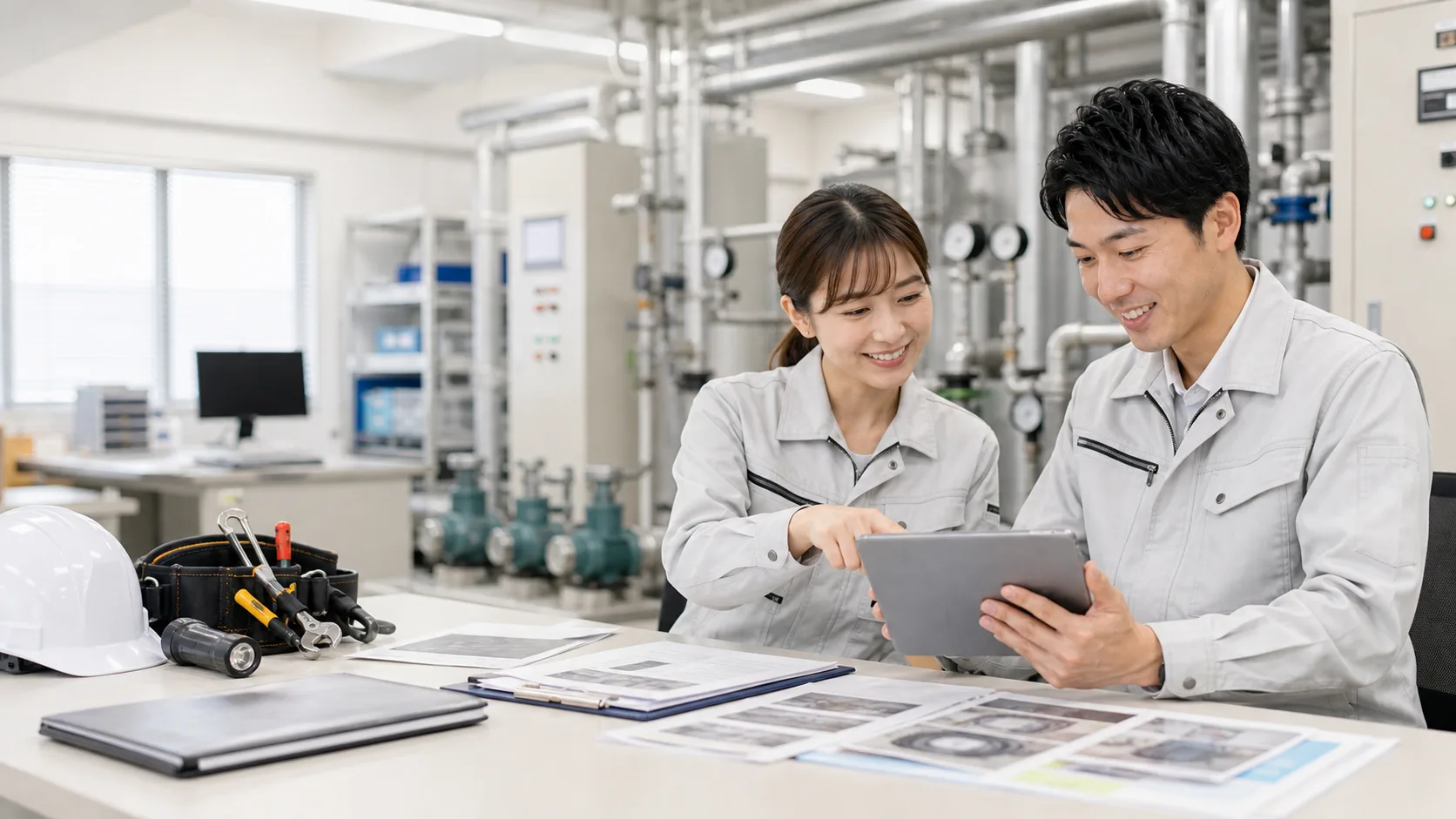 設備写真・作業報告書の自動整理AIのイメージ