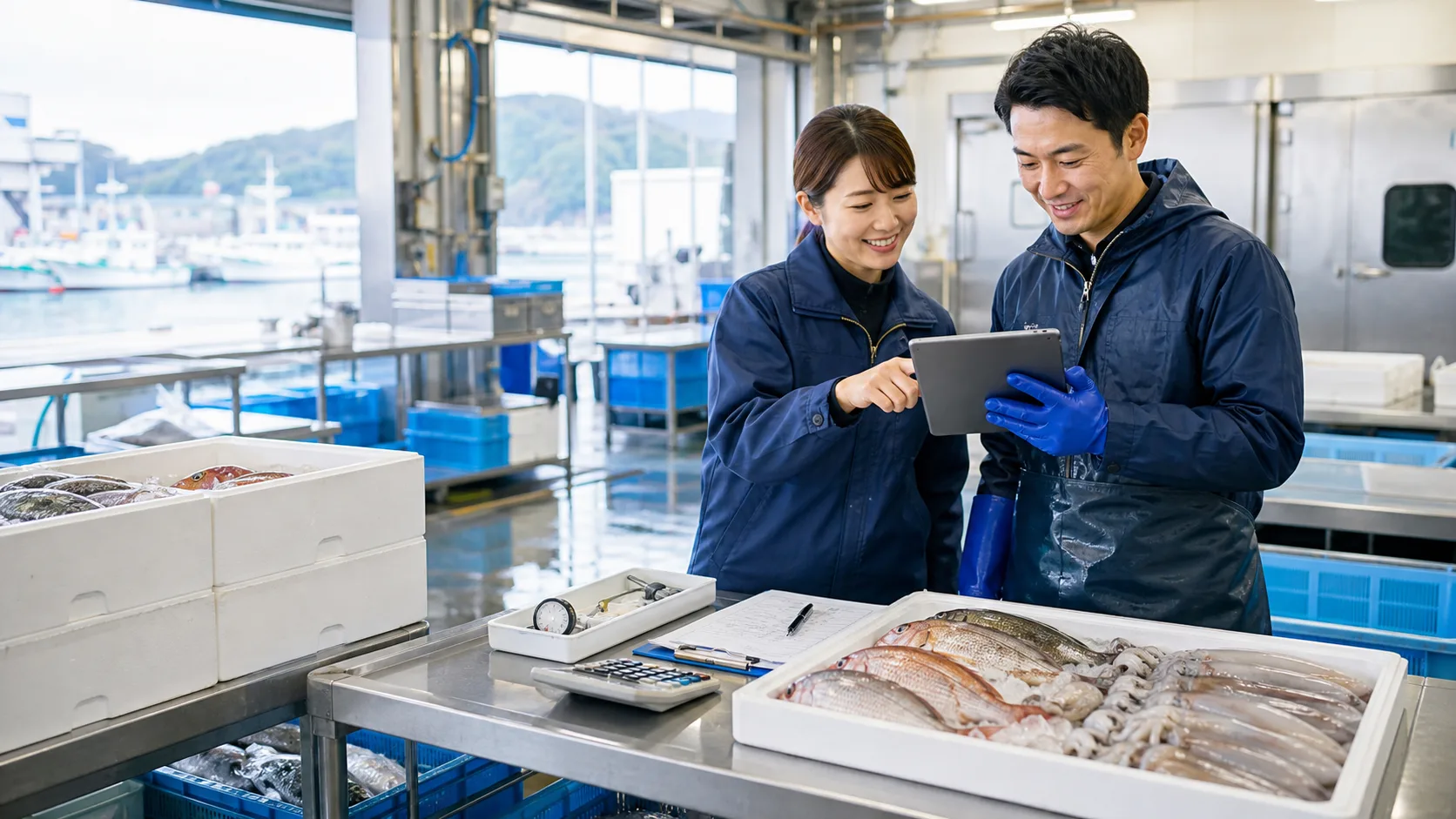 漁獲記録・品質書類の自動整理AIのイメージ