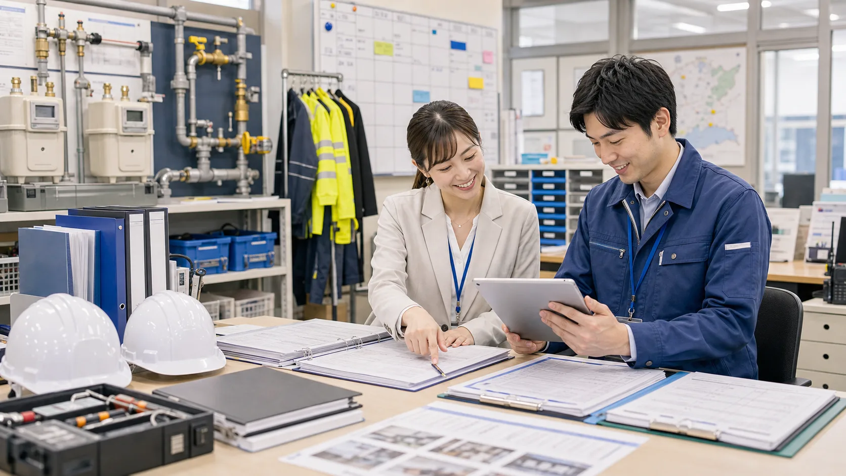 保安点検記録・工事資料の自動整理AIのイメージ