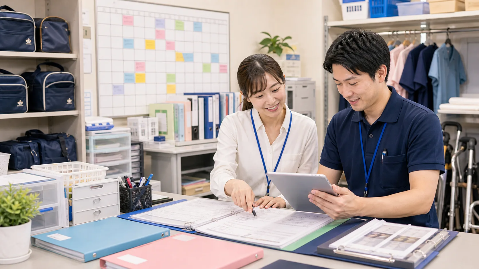訪問記録・利用者書類の自動整理AIのイメージ