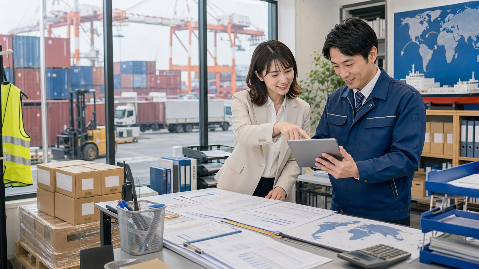 貿易書類・通関関連資料の自動整理AIのイメージ
