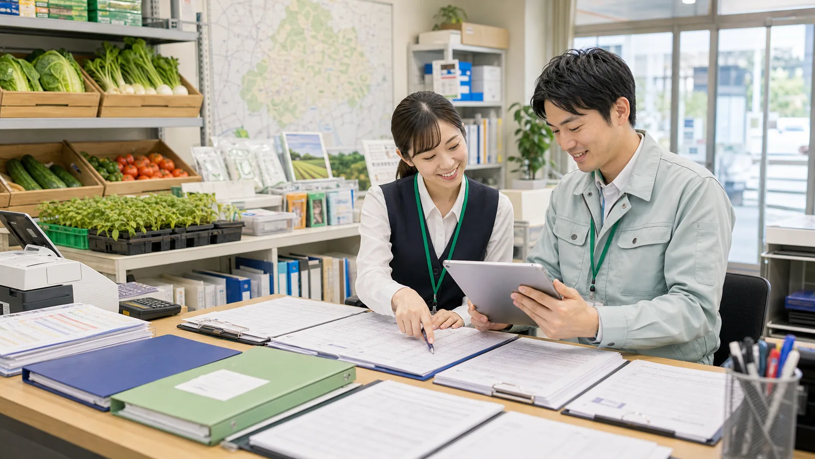 組合員書類・営農資料の自動整理AIのイメージ