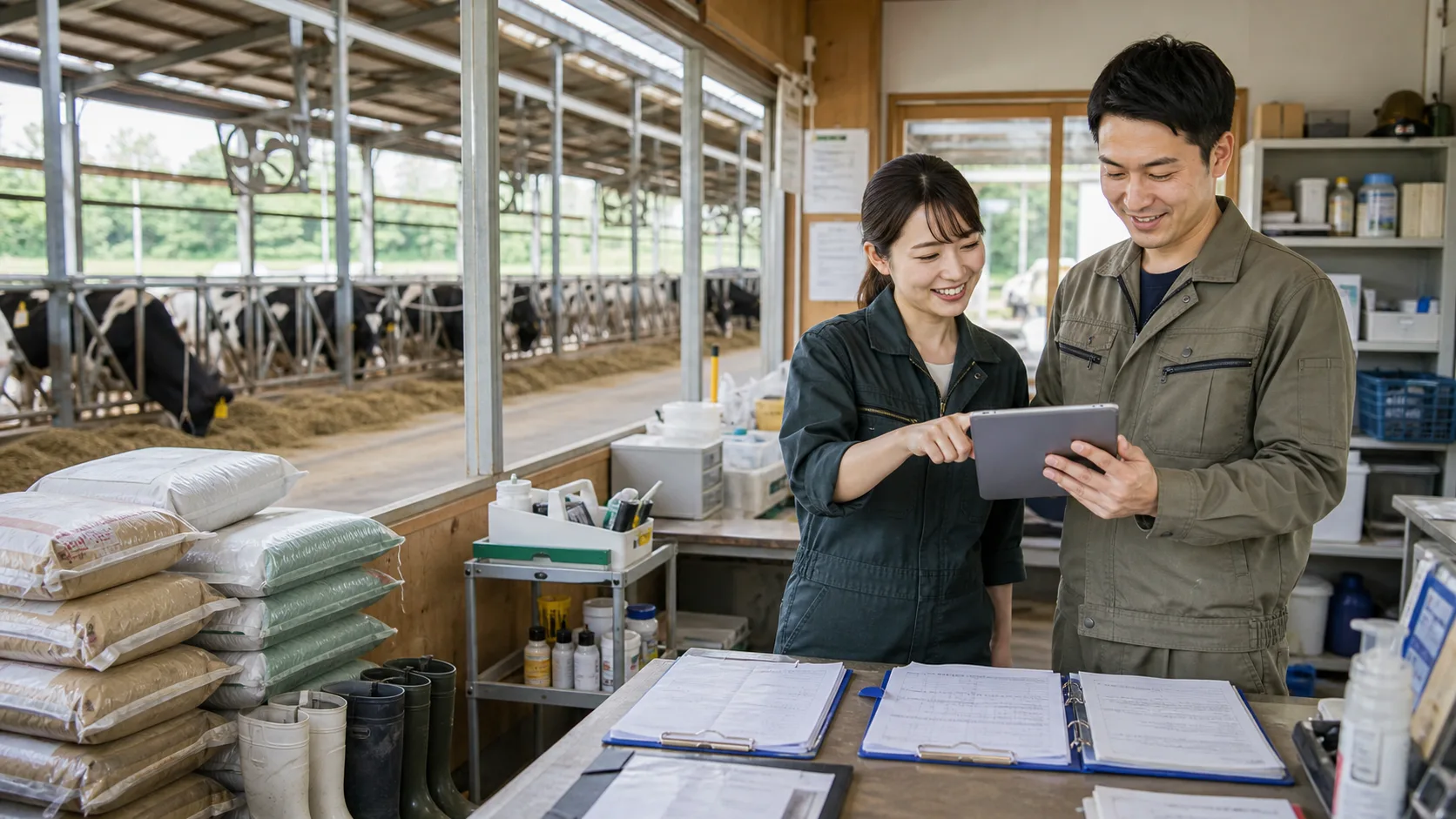 飼育記録・検査書類の自動整理AIのイメージ