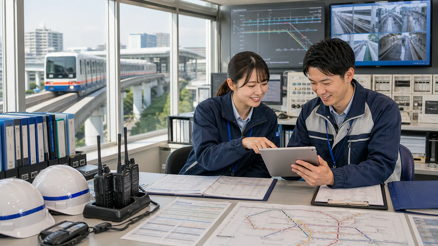 設備点検記録・運行資料の自動整理AIのイメージ