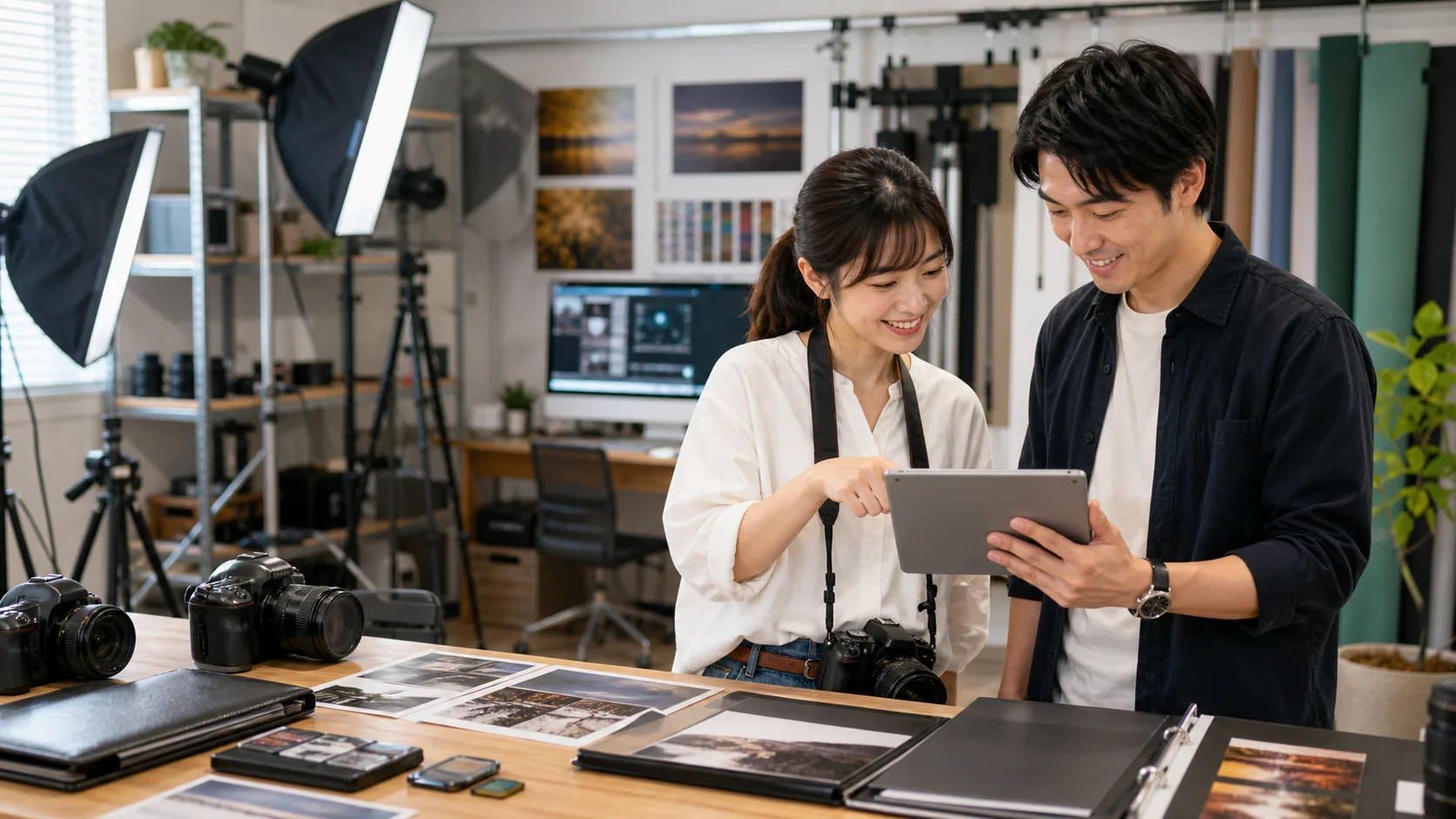 作品写真・講座資料の自動整理AIのイメージ