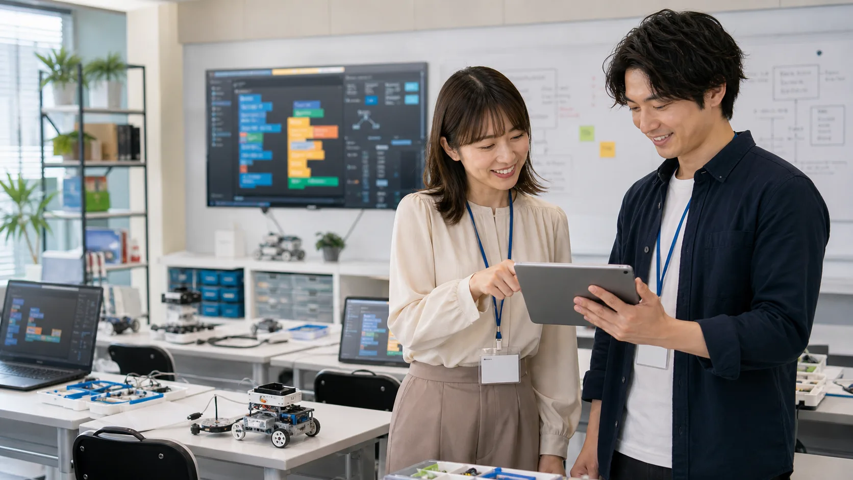 教材資料・作品ファイルの自動整理AIのイメージ