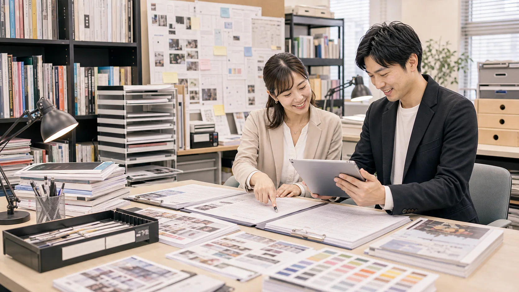 原稿・校正PDF・取材音声の自動整理AIのイメージ