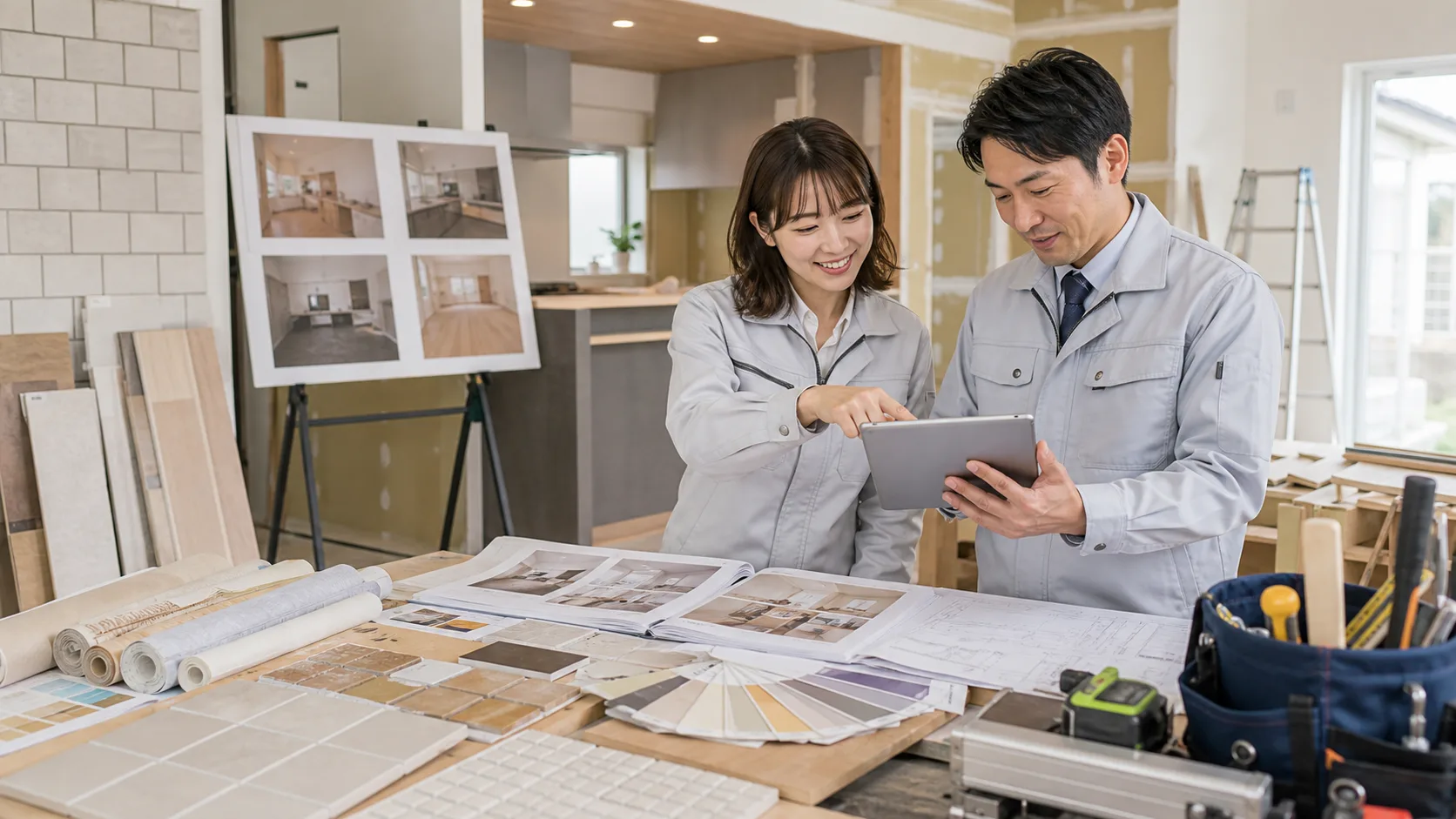 施工前後写真・見積書の自動整理AIのイメージ