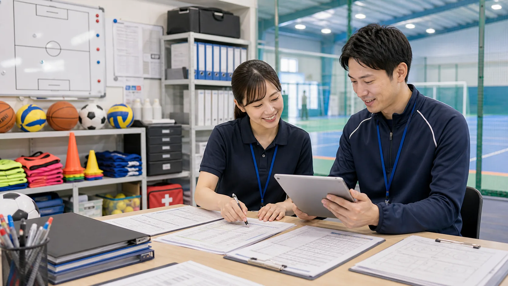 会員書類・スクール記録の自動整理AIのイメージ