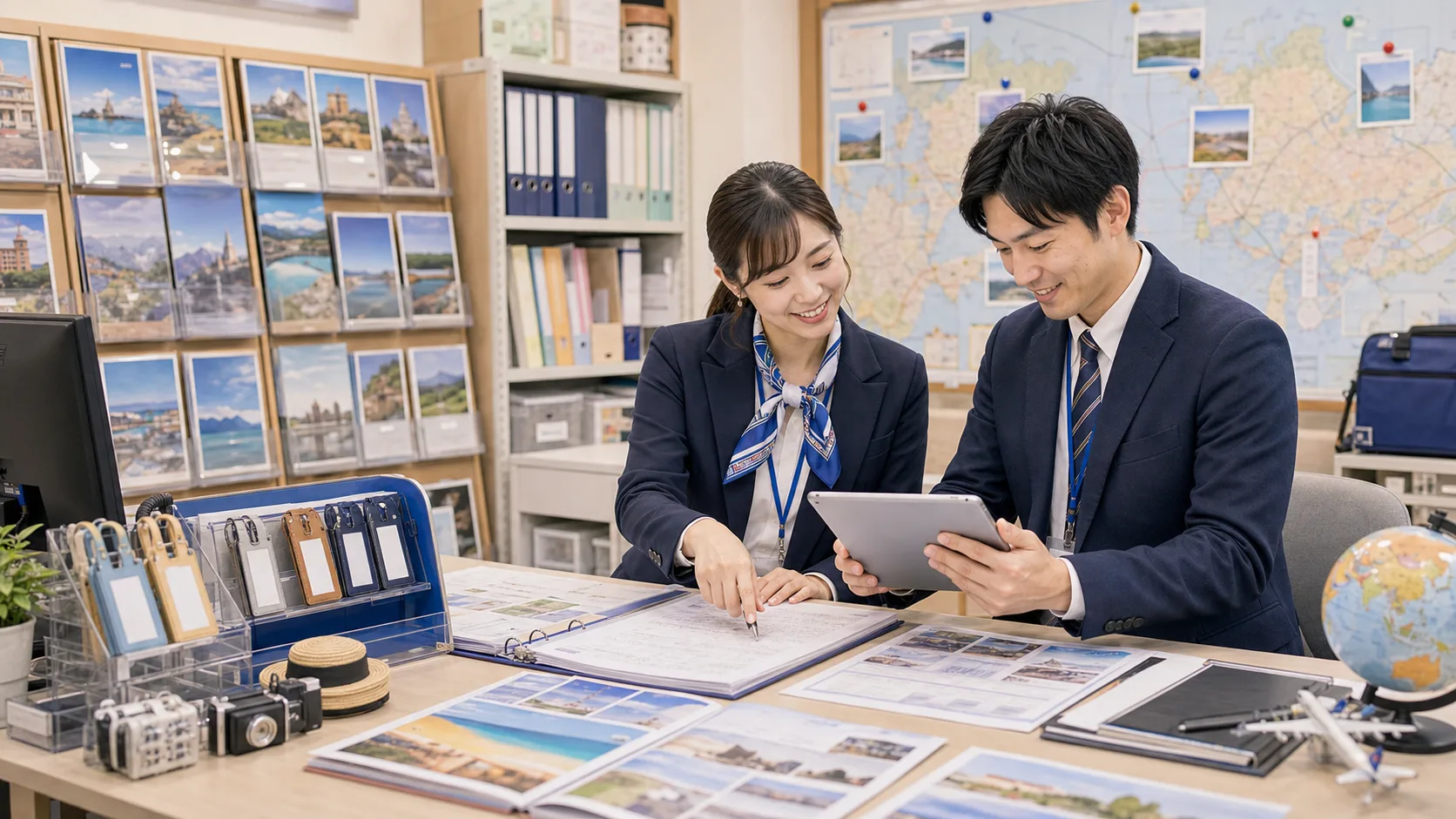 申込書・行程資料の自動整理AIのイメージ