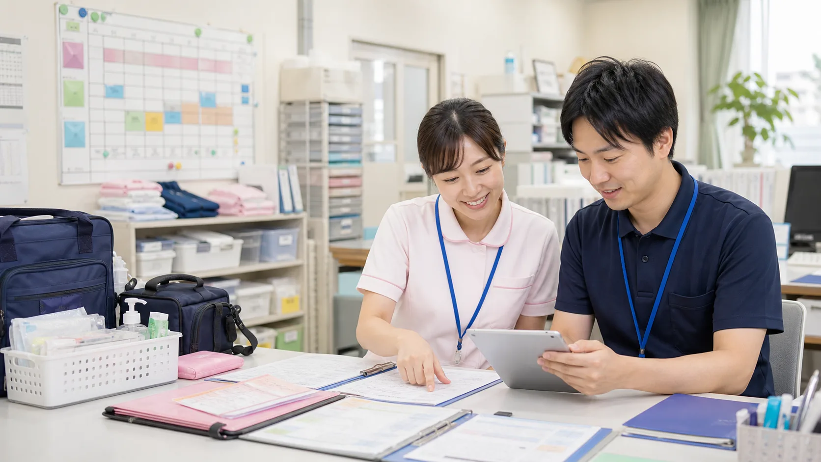 訪問記録・医療書類の自動整理AIのイメージ